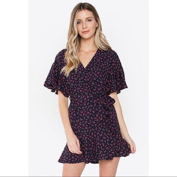 Vici Dresses & Skirts - Vici Ruffled Wrap Dress